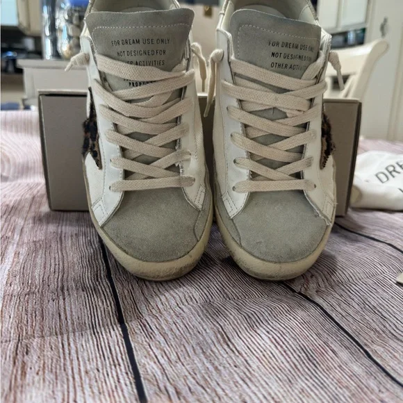 Golden Goose Superstar Sneakers in White and Beige - Picture 12 of 13